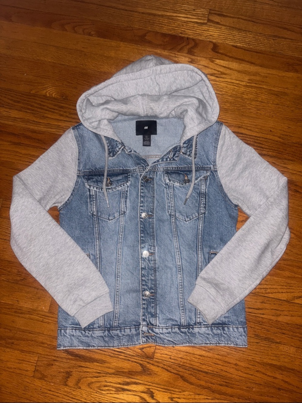 H&M Denim Jacket with Gray Sleeves